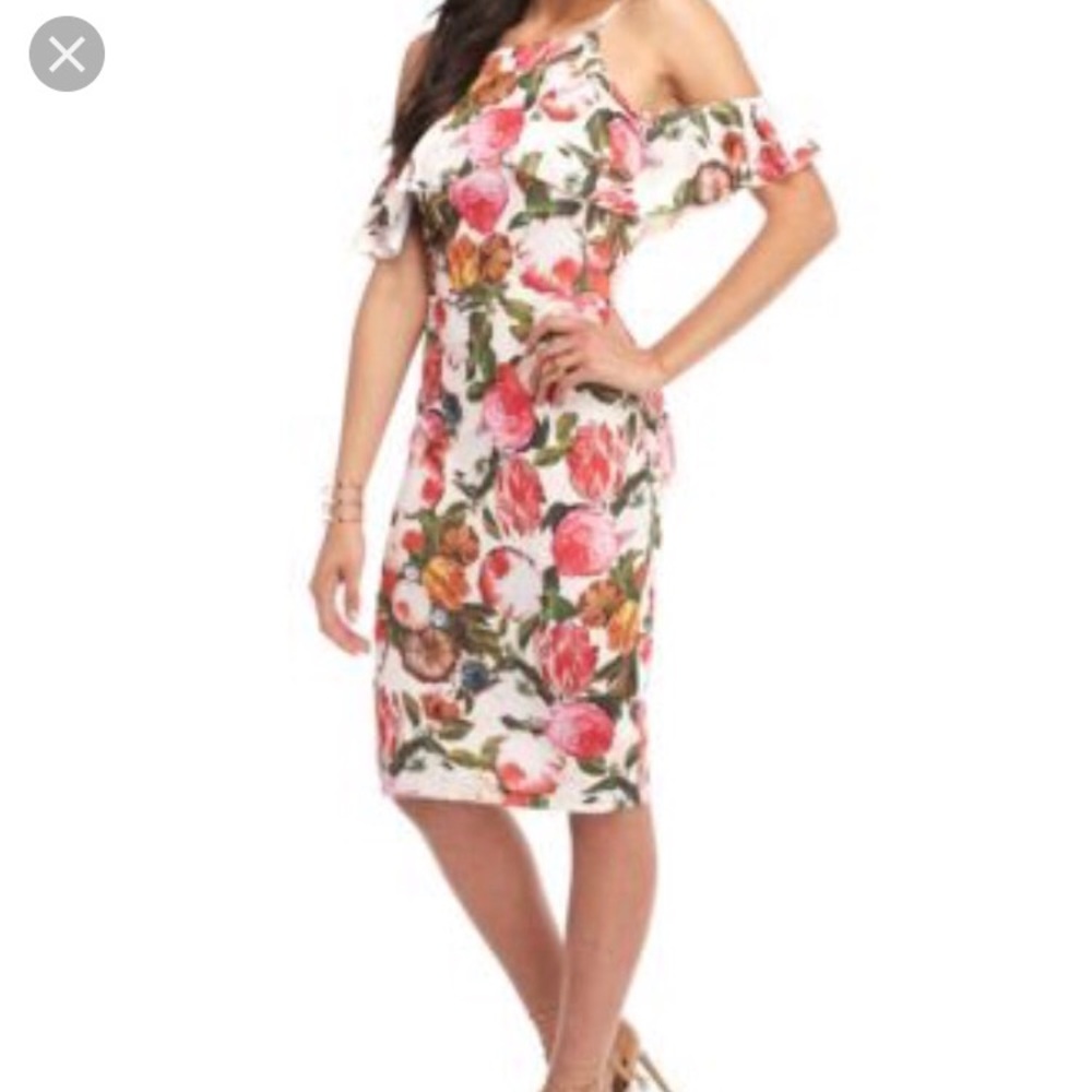 Ruffled floral midi dress Junior size Small